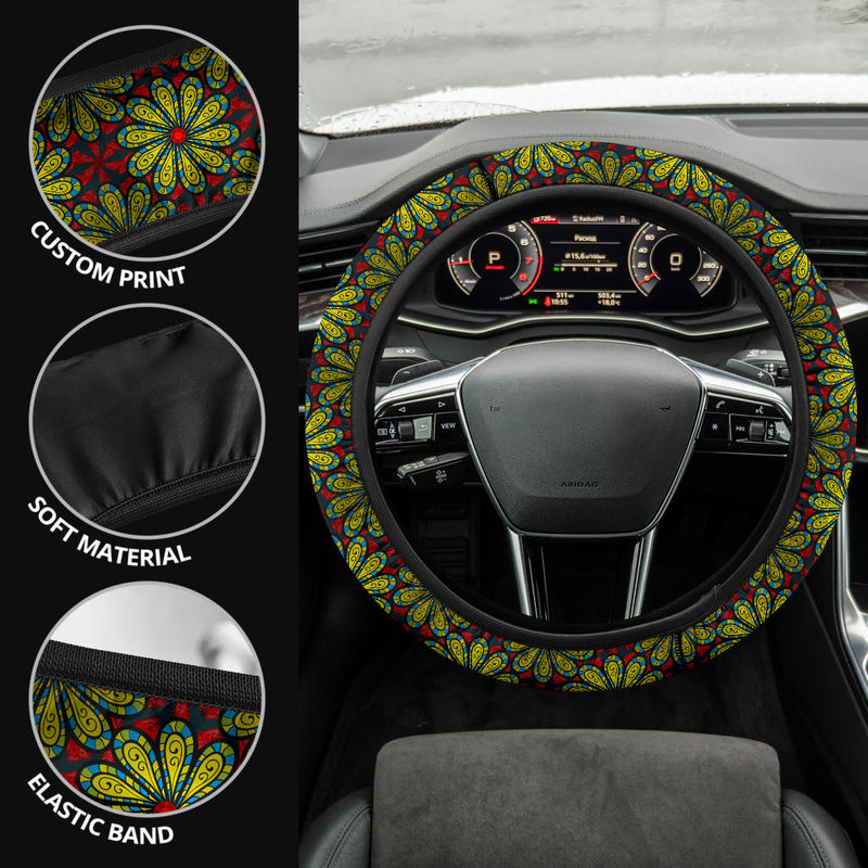 Flower Glass Premium Car Steering Wheel Cover Nearkii