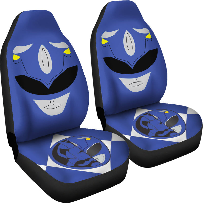 Mighty Morphin Power Rangers Blue Premium Custom Car Seat Covers Decor Protectors Nearkii