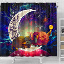 Mareep Pokemon Love You To The Moon Galaxy Shower Curtain Nearkii