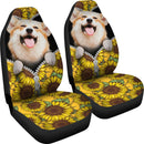 Cute Sunflower Corgi Premium Custom Car Seat Covers Decor Protector