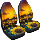 Best New Beautiful Sunflower Art Premium Custom Car Seat Covers Decor Protector Nearkii