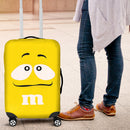M&M Yellow Chocolate Luggage Cover Suitcase Protector Nearkii