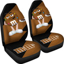 M&M's Candy Ice Cream Cones Chocolate Brown Car Seat Covers Custom Car Accessories