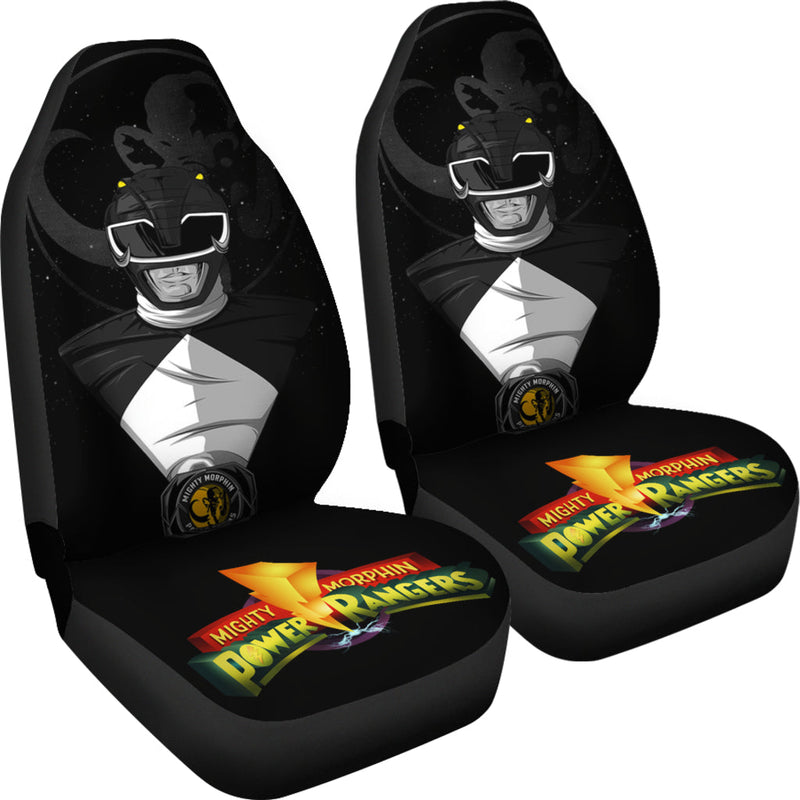 Black New Mighty Morphin Power Rangers Premium Custom Car Seat Covers Decor Protectors Nearkii