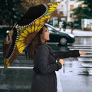 Cute Cat Sunflower Zipper Umbrella Nearkii