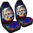 Mouse Couple Love You To The Moon Galaxy Car Seat Covers Nearkii