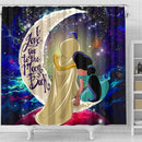 Aladdin Couple Love You To The Moon Galaxy Shower Curtain Nearkii