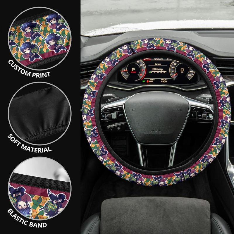 Giyu Tomioka Demon Slayer Anime Car Steering Wheel Cover 7 Nearkii