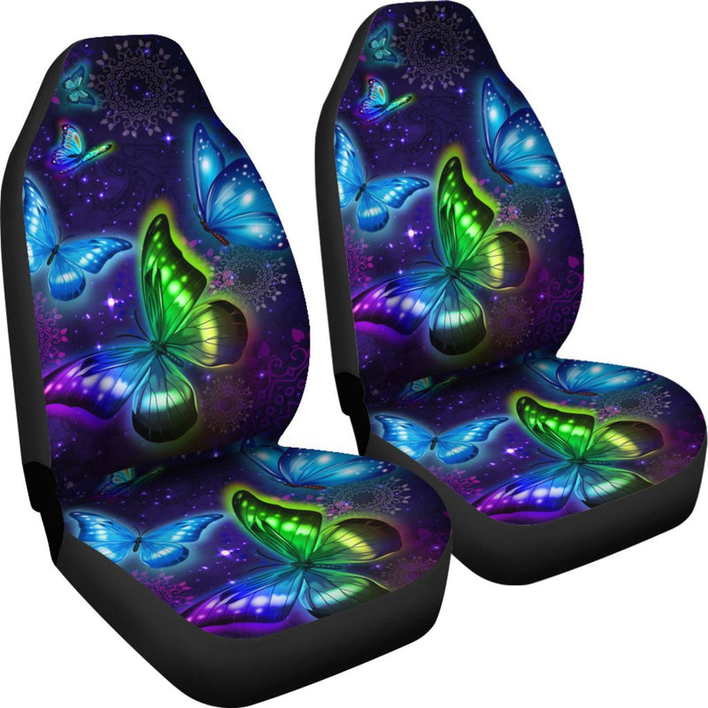 Best New Neon Butterfly Premium Custom Car Seat Covers Decor Protector Nearkii