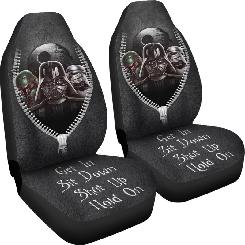 Darth Vader Stormtrooper Boba Fett Get In Sit Down Shut Up And Hold On Car Zipper Car Seat Covers Nearkii
