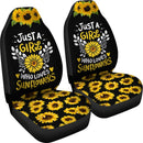 Best Just A Girl Sunflower Florist Premium Custom Car Seat Covers Decor Protector Nearkii