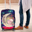 Darling In The Franxx Hiro And Zero Two Love You To The Moon Galaxy Luggage Cover Suitcase Protector Nearkii