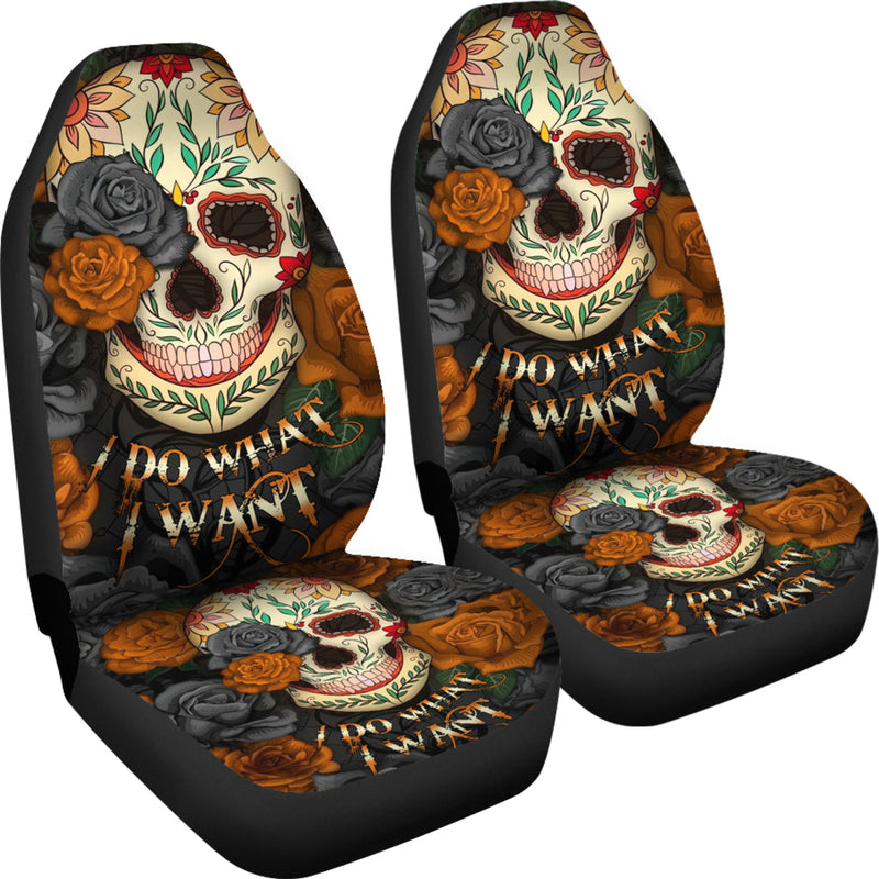 Skull Mandala I Do What I Want Car Seat Cover Nearkii