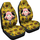 Anya Spy X Family Sunflower Zipper Premium Custom Car Seat Covers Decor Protectors Nearkii