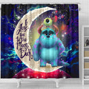 Monster Inc Sully And Mike Love You To The Moon Galaxy Shower Curtain Nearkii