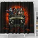 Halloween Horro Movie Ride Jeep Funny Shower Curtain Nearkii