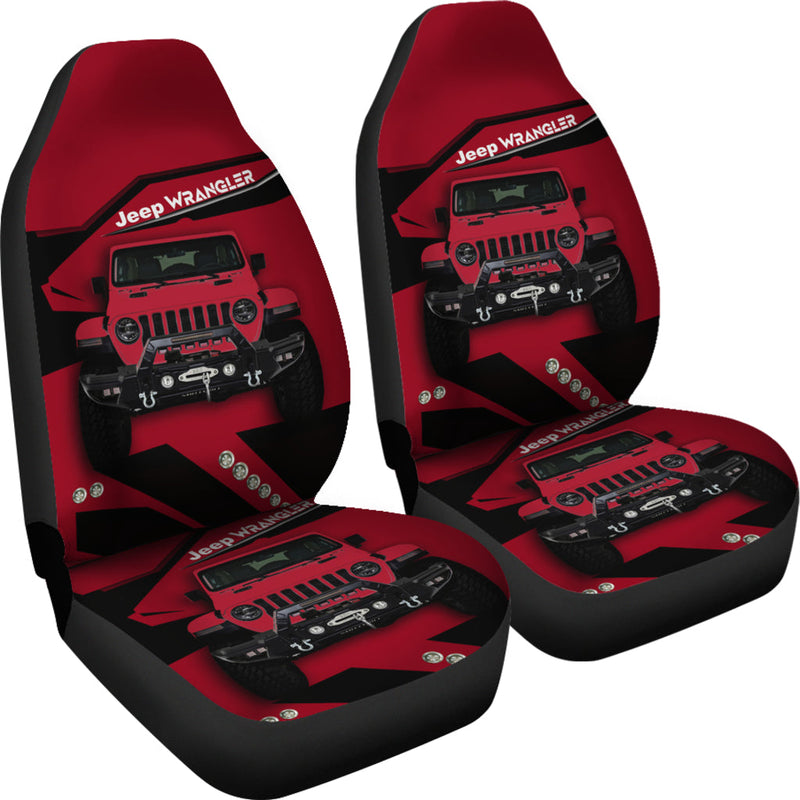 Jeep Dark Red Premium Custom Car Seat Covers Decor Protectors Nearkii