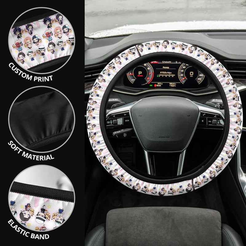 Chipi Demon Slayer Anime Car Steering Wheel Cover 1 Nearkii