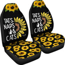 Best Tats Naps And Cats Sunflower Seat Covers Car Decor Car Protector Nearkii