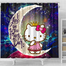 Hello Kitty Love You To The Moon Galaxy Shower Curtain Nearkii