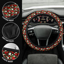 Rose Red White Premium Car Steering Wheel Cover Nearkii