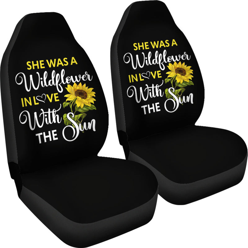 Best Sunflowers She Was A Wildflower Premium Custom Car Seat Covers Decor Protector Nearkii