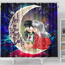 Inuyasha Couple Love You To The Moon Galaxy Shower Curtain Nearkii