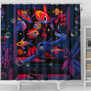 Lofi Fish Sad Anime Girl Shower Curtain Nearkii