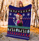 Blue Frozen Christmas Blanket Amazing Gift Idea Nearkii