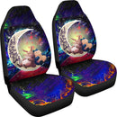 Totoro Ghibli Snorlax Pokemon Love You To The Moon Galaxy Premium Custom Car Seat Covers Decor Protectors Nearkii