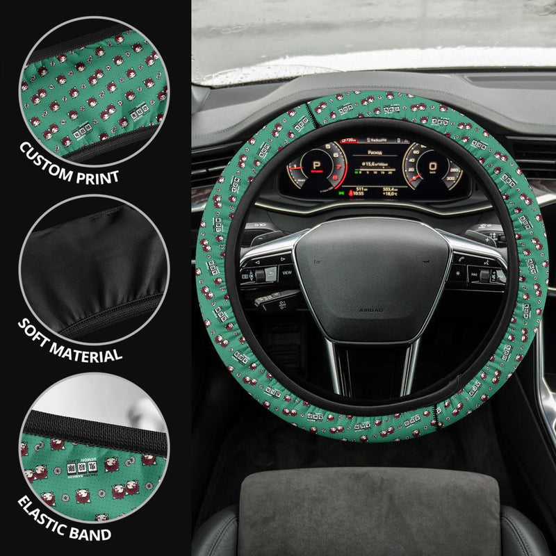 Kamado Tanjiro Demon Slayer Anime Car Steering Wheel Cover 6 Nearkii