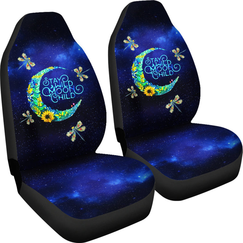 Dragonfly Galaxy Stay Wild Moon Child Premium Custom Car Seat Covers Decor Protectors Nearkii