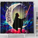 Star War Love You To The Moon Galaxy Shower Curtain Nearkii