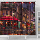 Paris Cafe Shower Curtain Nearkii