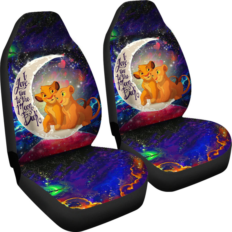 Lion King Simba Nala Love You To The Moon Galaxy Premium Custom Car Seat Covers Decor Protectors Nearkii
