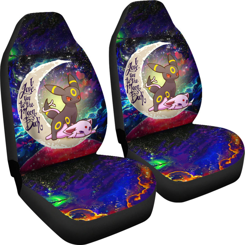 Umbreon Espeon Eevee Evolution Pokemon Love You To The Moon Galaxy Premium Custom Car Seat Covers Decor Protectors Nearkii