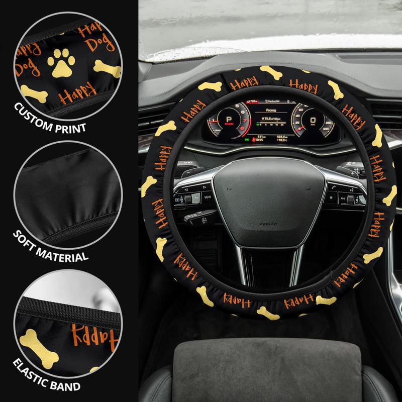 Dog Foot Print Partern Premium Car Steering Wheel Cover Nearkii