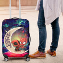 Spiderman And Deadpool Couple Love You To The Moon Galaxy Luggage Cover Suitcase Protector Nearkii