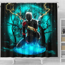 Spider Man Black Suit No Way Home Moonlight Shower Curtain Nearkii