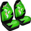 M&M's Candy Ice Cream Cones Chocolate Green Car Seat Covers Custom Car Accessories Nearkii