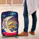 Cute Minions Despicable Me Love You To The Moon Galaxy Luggage Cover Suitcase Protector Nearkii