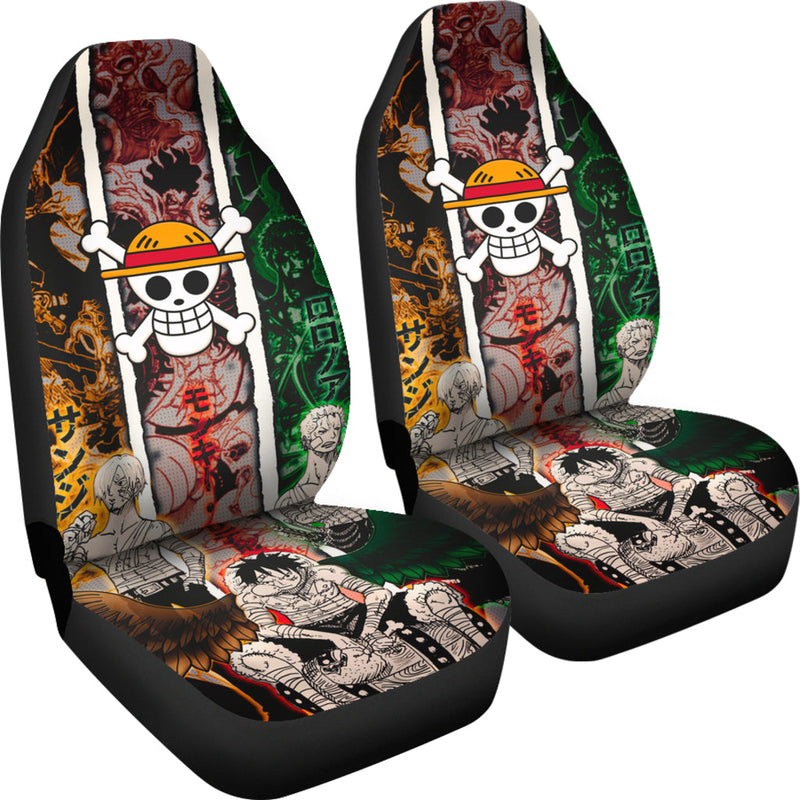 One Piece Zoro Luffy Anime Premium Custom Car Seat Covers Decor Protectors Nearkii
