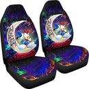 Couple Cute Duck Couple Love You To The Moon Galaxy Premium Custom Car Seat Covers Decor Protectors Nearkii