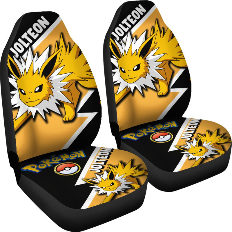 Jolteon Car Seat Covers Custom Anime Pokemon Car Accessories Nearkii