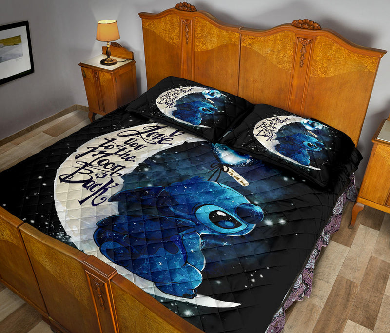 Stitch Love Moon And Back Premium Custom Quilt Bed Sets Nearkii