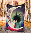 Deku My Hero Academia Anime Love You To The Moon Galaxy Premium Blanket Nearkii