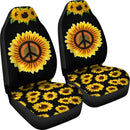 Best Sunflower Peace Sign 1960S 1970S Hippie Premium Custom Car Seat Covers Decor Protector Nearkii