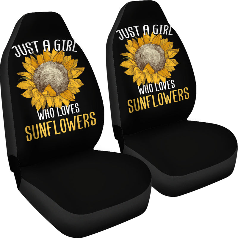 Best Sunflowers Just A Girl Who Loves Sunflowers Premium Custom Car Seat Covers Decor Protector Nearkii