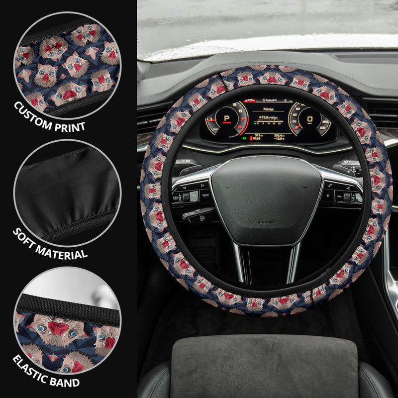 Hashibira Inosuke Demon Slayer Anime Car Steering Wheel Cover 5 Nearkii