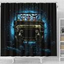 Squirtle Gangster Pokemon Halloween Moonlight Shower Curtain Nearkii